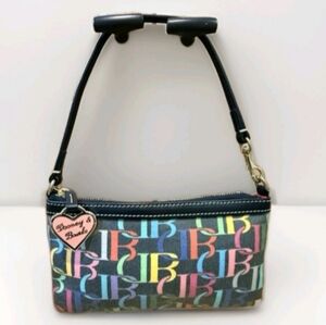 Dooney and Bourke Rainbow zipper large wristlet